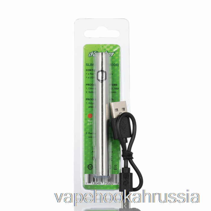 Vape россия Ikrusher тонкая ручка-испаритель аккумулятор серебро